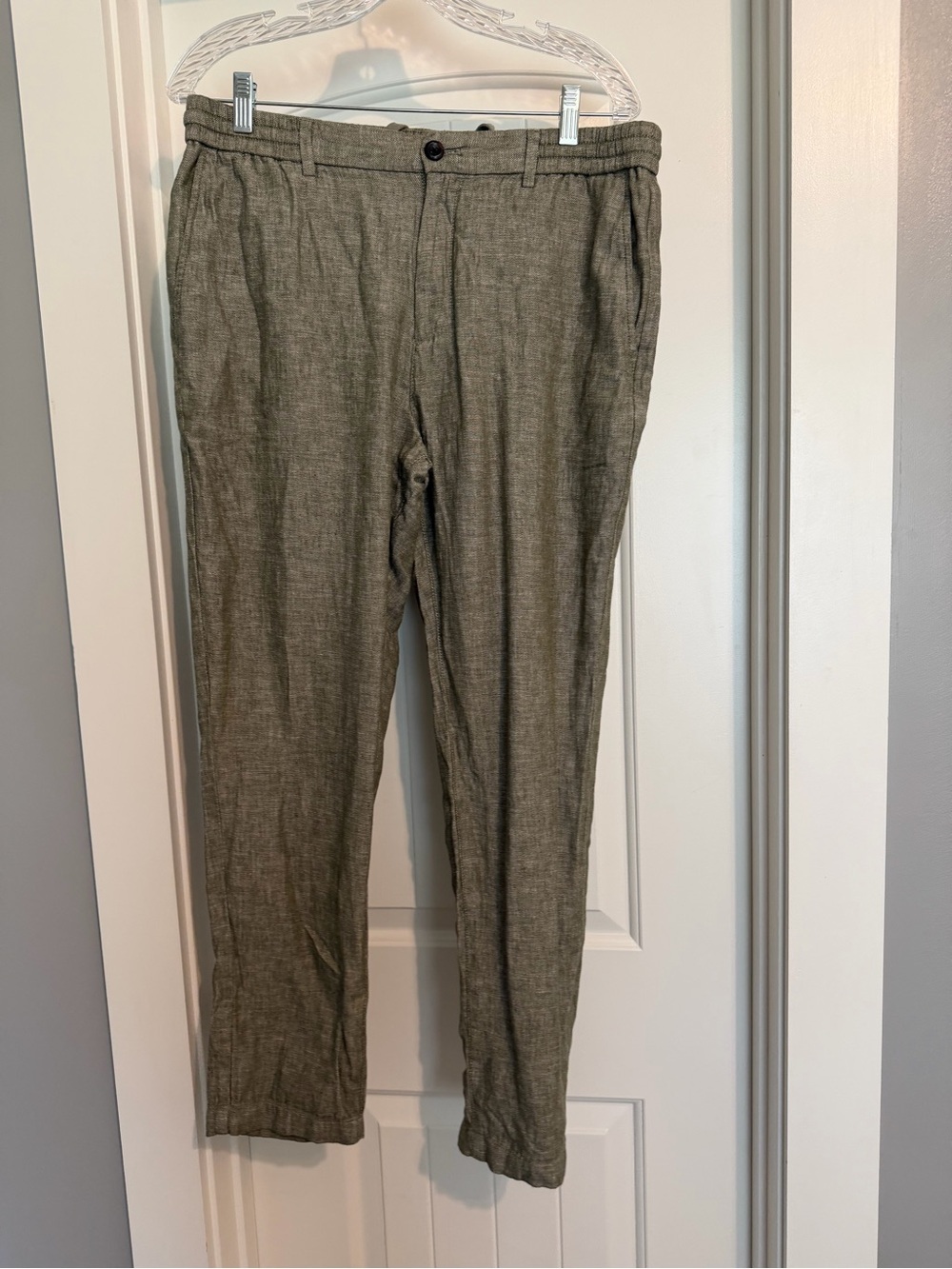 NWT Banana Republic Men's Olive Green Linen-Blend Pants